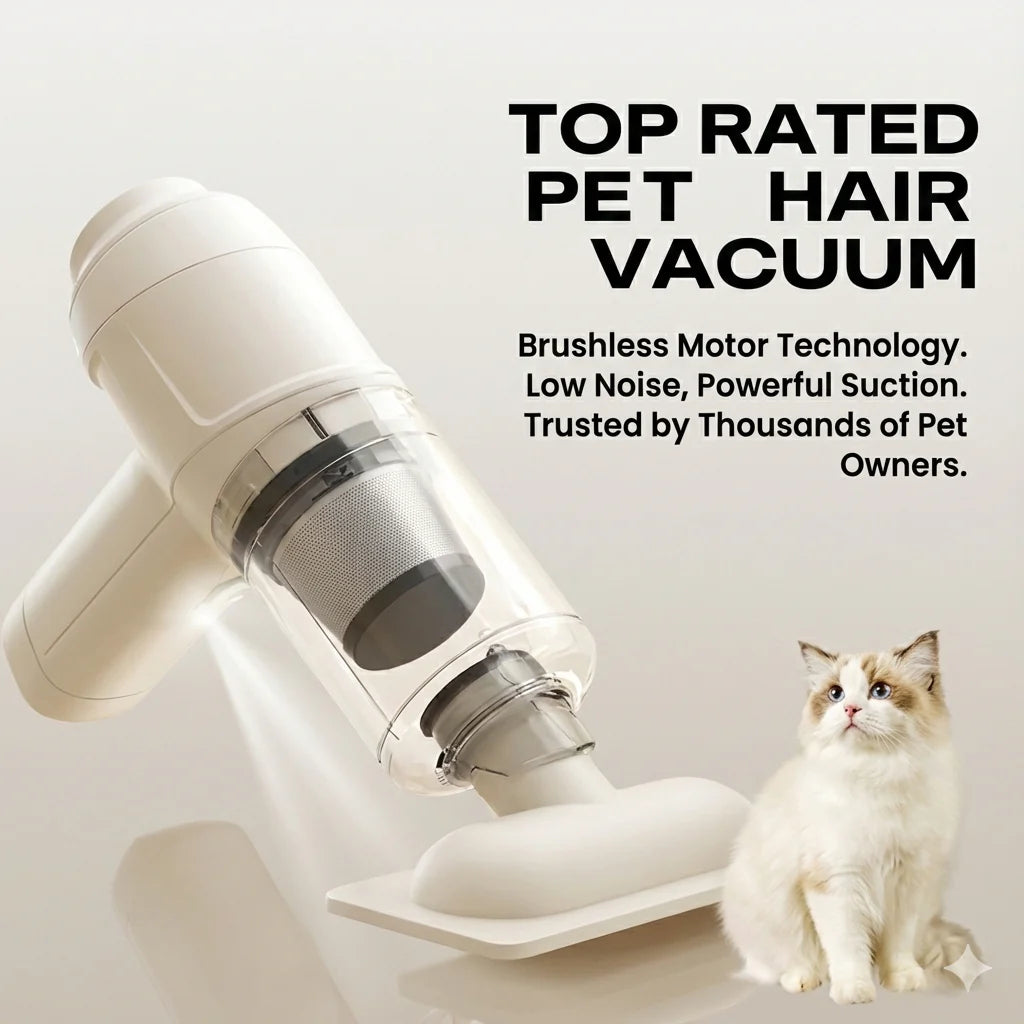 Pet Hair Vacuum & Grooming Tool